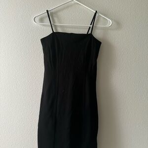 Elegant Black Spaghetti Strap Dress